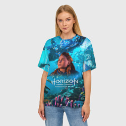 Женская футболка oversize 3D Элой и подводный мир - фото 2