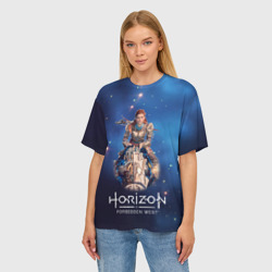 Женская футболка oversize 3D  Aloy   horizon - фото 2