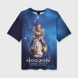 Женская футболка oversize 3D  Aloy   horizon