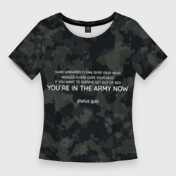 Женская футболка 3D Slim Army now