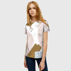 Женская футболка 3D Палитра на холсте - фото 2