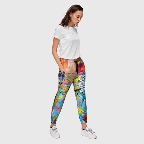 Женские брюки 3D с принтом Vanguard fashion pattern - Milano, вид сбоку #3