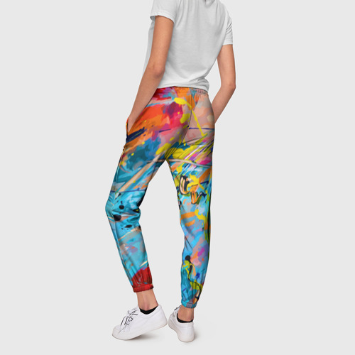 Женские брюки 3D с принтом Vanguard fashion pattern - Milano, вид сзади #2