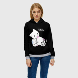 Женская толстовка 3D Куcь - фото 2