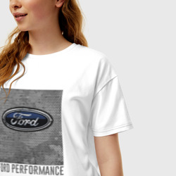 Женская футболка хлопок Oversize Ford Performance - фото 2