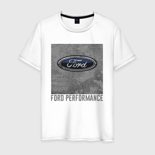 Мужская футболка из хлопка с принтом Ford Performance, вид спереди №1