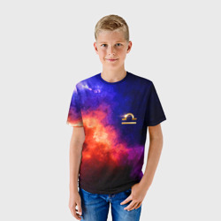 Детская футболка 3D Весы - знак в космосе - фото 2