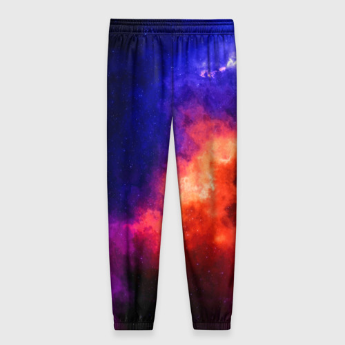 Женские брюки 3D с принтом ВОДОЛЕЙ - знак в космосе, вид сзади #1