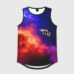 Мужская спортивная майка 3D Скорпион - знак в космосе