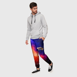 Мужские брюки 3D СКОРПИОН - знак в космосе - фото 2