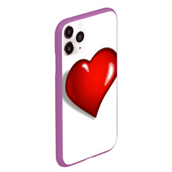 Чехол для iPhone 11 Pro Max матовый Сердце большое мультяшное - фото 2