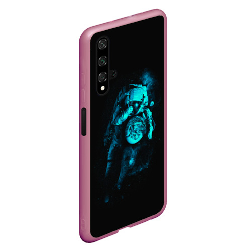 Чехол для Honor 20 Неоновый астронавт Neon Astronaut, цвет малиновый - фото 3