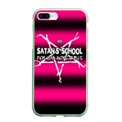 Чехол для iPhone 7Plus/8 Plus матовый Satan school for bad boys and girls Pink