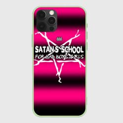 Чехол для iPhone 12 Pro Satan school for bad boys and girls Pink