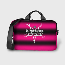 Сумка для ноутбука 3D Satan school for bad boys and girls Pink