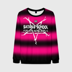 Satan school for bad boys and girls Pink – Свитшот с принтом купить со скидкой в -35%