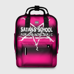Женский рюкзак 3D Satan school for bad boys and girls Pink