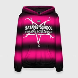 Женская толстовка 3D Satan school for bad boys and girls Pink