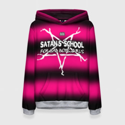 Женская толстовка 3D Satan school for bad boys and girls Pink