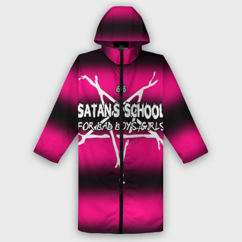 Женский дождевик 3D Satan school for bad boys and girls Pink, цвет белый