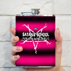 Фляга Satan school for bad boys and girls Pink - фото 2