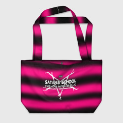 Пляжная сумка 3D Satan school for bad boys and girls Pink