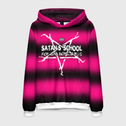 Мужская толстовка 3D Satan school for bad boys and girls Pink