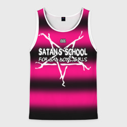 Мужская майка 3D Satan school for bad boys and girls Pink