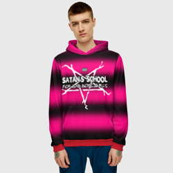 Мужская толстовка 3D Satan school for bad boys and girls Pink - фото 2