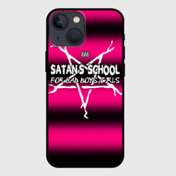 Чехол для iPhone 13 mini Satan school for bad boys and girls Pink