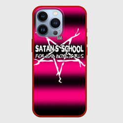 Чехол для iPhone 13 Pro Satan school for bad boys and girls Pink