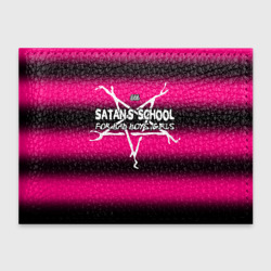 Обложка для студенческого билета Satan school for bad boys and girls Pink