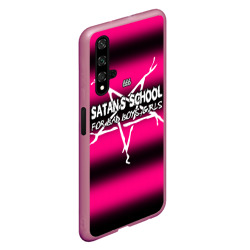 Чехол для Honor 20 Satan school for bad boys and girls Pink - фото 2