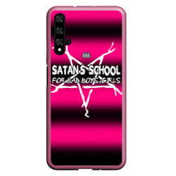 Чехол для Honor 20 Satan school for bad boys and girls Pink