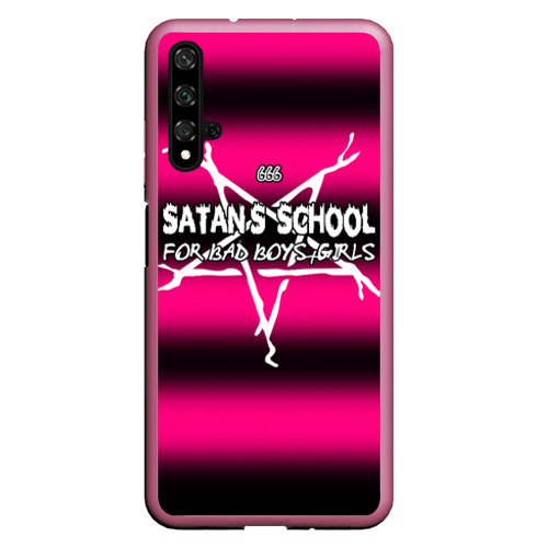 Чехол для Honor 20 Satan school for bad boys and girls Pink, цвет малиновый
