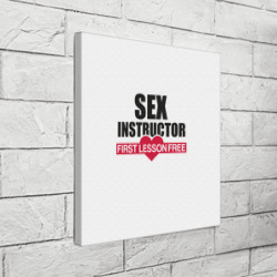 Холст квадратный Секс инструктор - first lesson free - фото 2