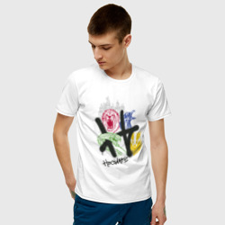 Мужская футболка хлопок Граффити Хогвартс - фото 2