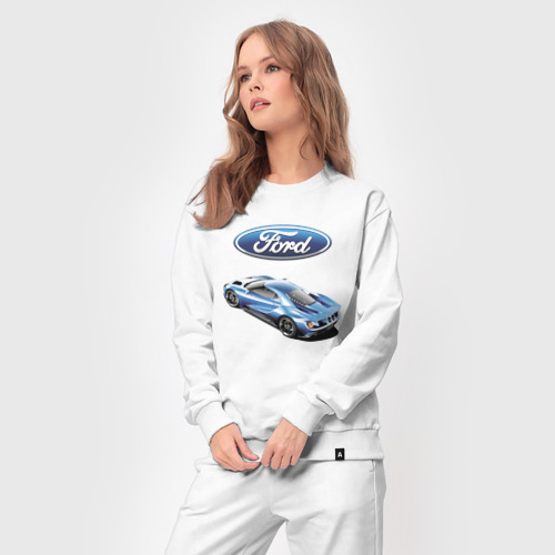 Женский костюм хлопок Ford Motorsport Racing team, цвет белый - фото 5