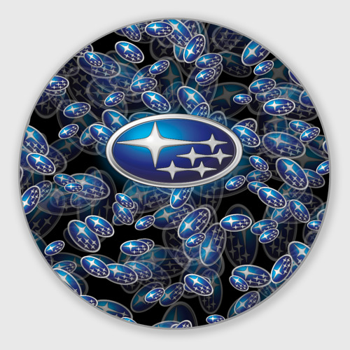 Круглый коврик для мышки Subaru Big logo pattern