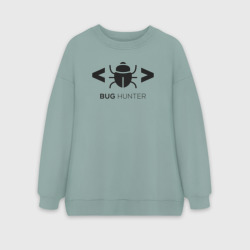 Женский свитшот oversize без начеса хлопок Bug hunter