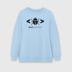 Женский свитшот oversize без начеса хлопок Bug hunter