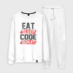 Мужской костюм хлопок EAT. sleep. code. repeat