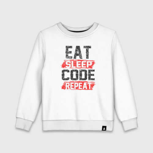 Детский свитшот хлопок EAT. sleep. code. repeat