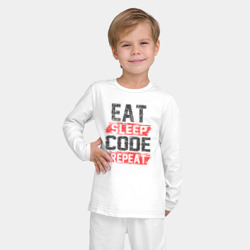 Детская пижама с лонгсливом хлопок EAT. sleep. code. repeat - фото 2