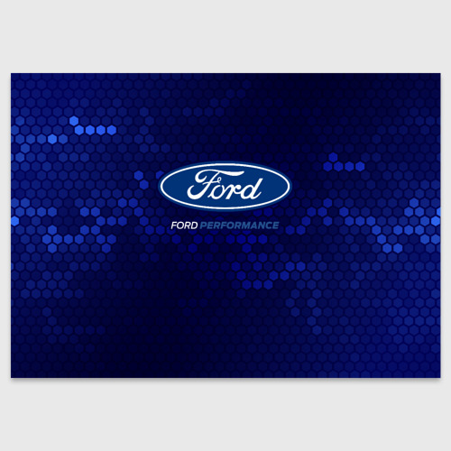 Поздравительная открытка Ford - performance, цвет белый