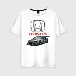 Женская футболка хлопок Oversize Honda Racing team