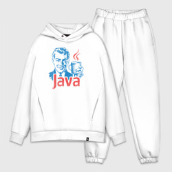 Мужской костюм oversize хлопок Java программист с кофе