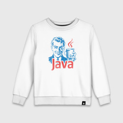 Детский свитшот хлопок Java программист с кофе