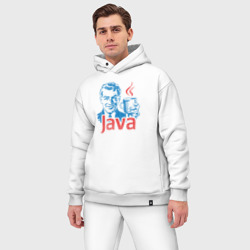 Мужской костюм oversize хлопок Java программист с кофе - фото 2