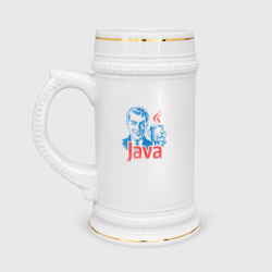 Кружка пивная Java программист с кофе